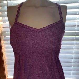 LuLuLemon Purple Tank Top Cinch Bottom Size 6
